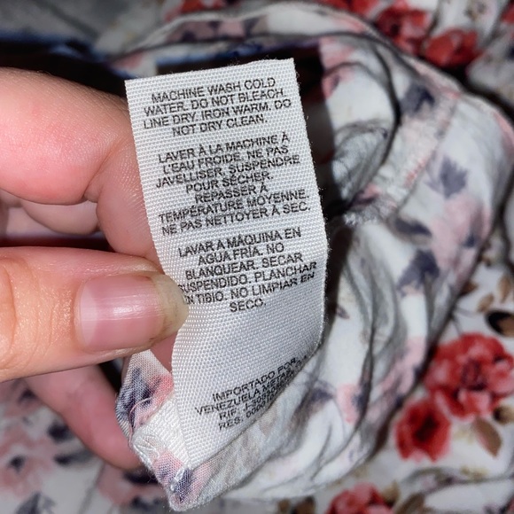 Garage Floral Peplum Tank Top Size Small Zipper White Pink - Picture 6 of 6